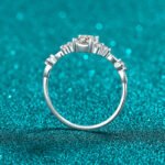 S925 Sterling Silver Moissanite Ring for Women Emerald Square Ice Ring Exquisite Simple High-End