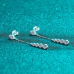 S925 Sterling Silver Moissanite Earrings for Women, Tassel Drop Earrings, Exquisite and Luxurious