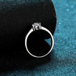 925 Silver Ring for Women Moissanite Ring Cute Simple Deer Antler Ring Band Daily Versatile Gift for Girlfriend