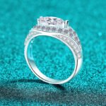 S925 Sterling Silver Moissanite Ring for Women, Marquise Evil Eye Luxury Style
