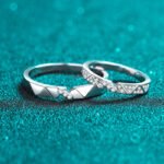 S925 Sterling Silver Couple Ring Moissanite Simple Band Wedding Ring Factory Direct Wholesale