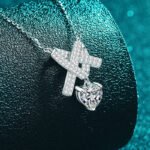 S925 Sterling Silver Moissanite Heart Necklace, Minimalist Design, Light Luxury Choker, Ins Style