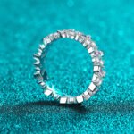 S925 Sterling Silver Women's Ring Full Moissanite Light Luxury Versatile Factory Direct Wholesale