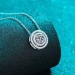 S925 Sterling Silver Necklace for Women, Double Circle Moissanite Choker Chain, Factory Direct Wholesale