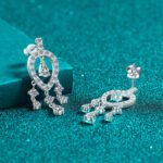S925 Sterling Silver Moissanite Earrings for Women, Tassel Drop Earrings, Exquisite and Luxurious