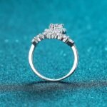 S925 Silver Ring for Women Fashion Moissanite Engagement Ring