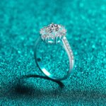 S925 Sterling Silver Moissanite Ring for Women, Engagement Ring, Exquisite Holiday Gift