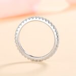 S925 Silver Ring for Women 1.5mm Full Circle Moissanite Eternity Band