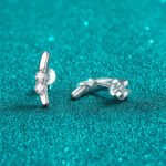 S925 Silver Moissanite Stud Earrings for Women, Cute Rabbit Earrings, Sweet and Simple