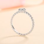 S925 Sterling Silver Ring for Women 30-Point Moissanite Round Wrap Band