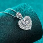 S925 Sterling Silver Moissanite Necklace for Women Heart Pendant Sweet and Elegant Daily Wear