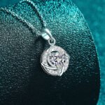 S925 Sterling Silver Moissanite Necklace for Women Heart Swirl Pendant Ins Style Elegant Collarbone Chain