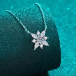 S925 Silver Moissanite Necklace Snowflake Pendant Marquise Cut Light Luxury Fashion Minimalist Trendy Collarbone Chain