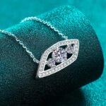 S925 Sterling Silver Moissanite Big Eye Pendant Trendy Fashion Versatile Gift