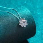 S925 Sterling Silver Sunflower Moissanite Choker Necklace for Women Factory Direct Wholesale