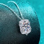 S925 Sterling Silver Moissanite Necklace for Women, Oval Shape, Luxurious and Elegant Pendant, Fashionable and Versatile