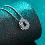 S925 Sterling Silver Moissanite Pendant Necklace for Women, Teardrop Full Drill Design, Elegant and Luxurious Holiday Gift