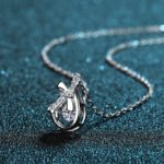 S925 Sterling Silver Pendant 30-Point Lively Money Bag Moissanite Necklace Collarbone Chain Factory Direct