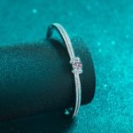 S925 Sterling Silver Bracelet Double Row Full Moissanite Simple High-end Design Wholesale