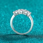 S925 Sterling Silver Moissanite Ring for Women 50 Points Eternity Band Simple Versatile Exquisite Daily Commuter Fashion