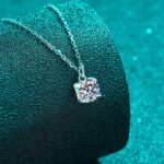 S925 Silver Moissanite Necklace for Women with Single Diamond Pendant, Simple and Fresh Style, Daily Commute Versatile