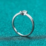 S925 Sterling Silver Moissanite Ring for Women Heart Shaped Unique Design Simple Elegant Daily Wear