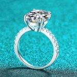S925 Sterling Silver Moissanite Ring for Women 8 Carat Oval Shape Luxury Exquisite Elegant
