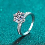 S925 Sterling Silver Ring for Women, Hand Bouquet 3 Carat Moissanite Ring, Factory Direct Wholesale