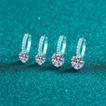 S925 Silver Moissanite Stud Earrings for Women, Exquisite Simple Daily Wear Versatile Premium