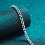 Luxury Moissanite Bracelet for Women, 925 Silver Plated