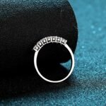 S925 Sterling Silver Ring for Women Moissanite Eternity Band 70 Points Seven Princess Moissanite Ring Pinky Ring Factory Direct