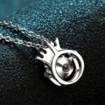 S925 Sterling Silver Crown Moissanite Pendant Necklace for Women