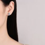 S925 Sterling Silver Pear-Shaped Moissanite Earrings Drop Water Drop Simple Daily Versatile