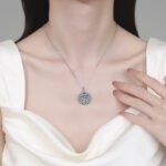 S925 Sterling Silver Moissanite Necklace for Women, Sunflower Style, Light Luxury Elegant, Festive Gift