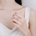 S925 Sterling Silver Ring for Women Heart Shape Moissanite Love Ring Wedding Band Factory Direct