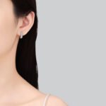 S925 Sterling Silver Moissanite Stud Earrings for Women, Emerald Cut, Elegant Fashion Gift