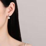 S925 Silver Moissanite Pearl Earrings Fashionable Simple Commuter Earrings Holiday Gift
