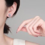 S925 Sterling Silver Moissanite Stud Earrings for Women, Simple Square Design, Daily Versatile Commute
