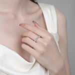 S925 Sterling Silver Full Moissanite Ring for Women, Starry Sky Design, Delicate and Luxurious