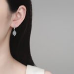 S925 Sterling Silver Moissanite Stud Earrings for Women, Fashionable Teardrop Dangle Earrings, Simple and Elegant, Daily Wear