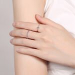 S925 Sterling Silver Women's 10-Point Moissanite Ring Eight-Claw Setting Factory Wholesale Diamond Ring