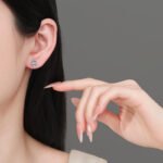 S925 Sterling Silver Moissanite Drop Earrings for Women, Elegant Light Luxury