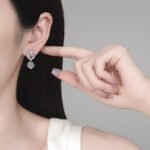 S925 Sterling Silver Moissanite Stud Earrings for Women, Trendy Drop Earrings, Exquisite Light Luxury Holiday Gift