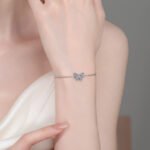 S925 Sterling Silver Moissanite Bracelet for Women Butterfly Sweet Delicate Simple Daily Versatile