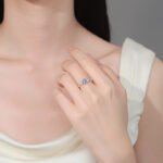 S925 Sterling Silver Moissanite Ring for Women Emerald Square Ice Ring Exquisite Simple High-End