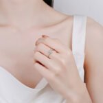 S925 Sterling Silver Ring for Women Princess Cut Moissanite Simple Band Factory Direct Wholesale