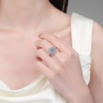 S925 Sterling Silver Moissanite Ring Women Geometric Rectangular Chamfered Sunflower Ring Luxurious High-End