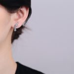 S925 Sterling Silver Moissanite Butterfly Earrings for Women, Elegant and Chic, Festival Gift