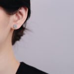 S925 Sterling Silver Women's Heart-Shaped Petal Moissanite Earrings, Sweet Style, Gift for Friends