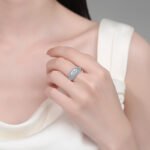 S925 Sterling Silver Moissanite Ring for Women, Marquise Evil Eye Luxury Style